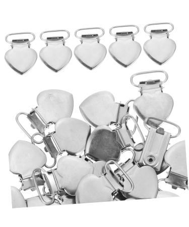 Beavorty 120 Peach Heart Pacifier Clips - Durable Stainless Steel Clip for Men - 4 Pack - Buy Online on GoSupps.com