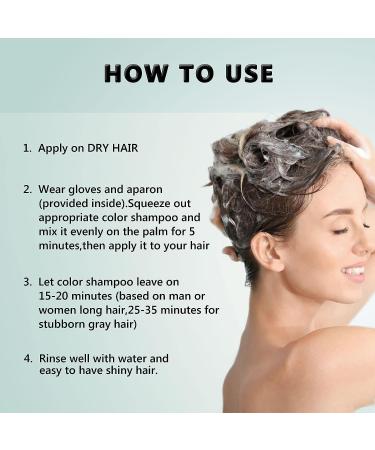 FVQUHVO Dark Brown Hair Color Shampoo for Gray Hair - Instant Hair Dye 3-in-1 - Herbal Long Lasting Formula 16.90 Fl Oz - Buy Online on GoSupps.com