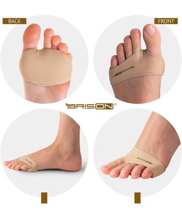 BALL OF FOOT CUSHION SLEEVES - Metatarsal Pads for Burning Sensations, Metatarsalgia Pain Relief - Gel Pads for Men & Women - Beige - Buy Online on GoSupps.com