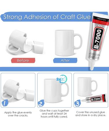 B7000 Glue | 2 x 25 ML Clear Liquid Adhesive for Rhinestone Crafts & Cell Phone Repair - Buy Online on GoSupps.com