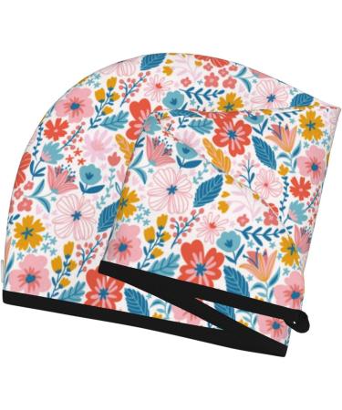 Floral Ditsy Hair Towel Wrap | Quick-Dry Towel Turban for Effortless Hair Drying - Buy Online on GoSupps.com