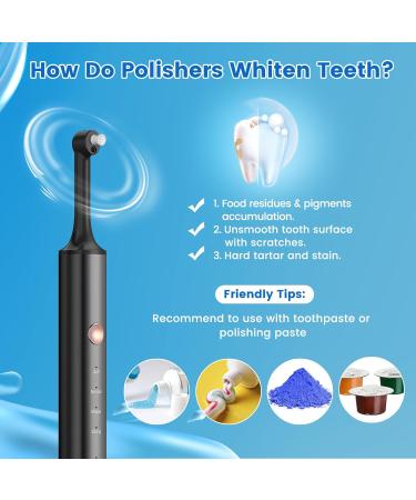Tooth Polisher NAUQUOHZ Teeth Cleaning Kit for Daily Cleaning & Teeth Whitening for People/Pets 5 Brush Heads 4 Speed Modes Waterproof and LED Light Black - Buy Online on GoSupps.com