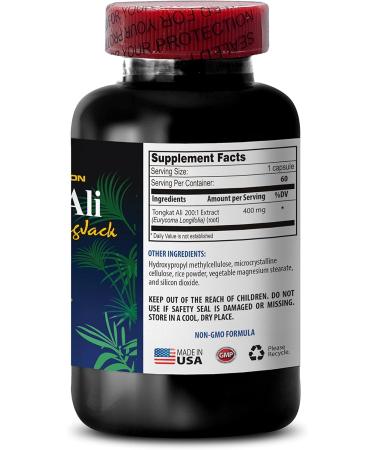 Premium Tongkat Ali Extract for Men - 200:1 Longjack Root Supplement - Organic 120 Capsules (2 Bottles) - Natural Booster - Buy Online on GoSupps.com