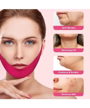 Face Mask V Line Face Lifting Chin Mask Double Chine Reducer V Shape Face Tape Mask with Hyaluronic Acid Chin Contour Tightening Firming Face Lift Tape Mask For Women & Men Chin Mask Jawline Shape - Buy Online on GoSupps.com