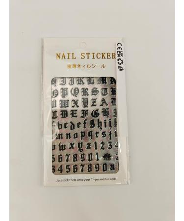 Kalolary 5 Colors Letter Nail Art Stickers 10 Sheets Letter Nail Stickers for Nails Old English Words Alphabet Nail Decals for Women Girls Kids Manicure DIY or Nail Salon - Buy Online on GoSupps.com