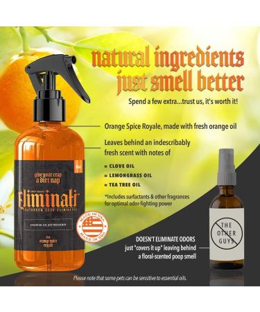 Angry Orange Toilet Spray - 6oz Bathroom Odor Eliminator & Air Freshener - Citrus Orange Spice Deodorizer for Pet Poop and Home Use - Buy Online on GoSupps.com