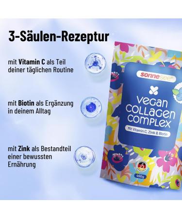 Complexe de collag ne v g talien - Compl ment alimentaire en vitamine C zinc et biotine - 450 g - 30 portions au go t multi-fruits - Buy Online on GoSupps.com