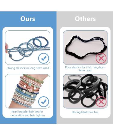 Yolev 20Pcs Boho Hair Ties Bracelet | Elastic Ponytail Holders for Women/Girls - Buy Online on GoSupps.com