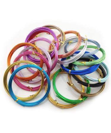 Inspirelle 20 Colors Aluminum Craft Wire for Jewelry Making - 12 Gauge (2.0mm) - 3M Each Color | Bendable Metal Wire for Crafts - Buy Online on GoSupps.com