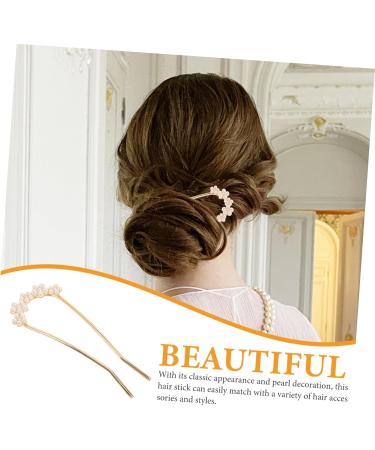 MERRYHAPY Pearl Hairpin Hair Clip Hair Accessories Hair Jewelry Hair Pins Women Hair Stick Pearl Hair Pin Hair Stick for Women Hair Forks French Hair Pin French Pin Bun Hair Fork Zinc Alloy - Buy Online on GoSupps.com