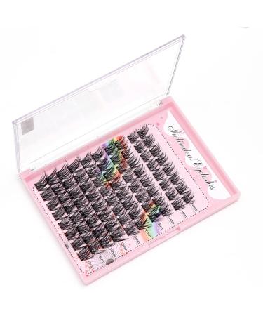 Bodermincer Large Capacity D Curl 10-12-16-16mm Mix/14-16-18mm Mix length Eyelash Extensions Mink Strip Eyelashes Individual Lashes Natural Style Home DIY (10-12-14-16mm Mix)