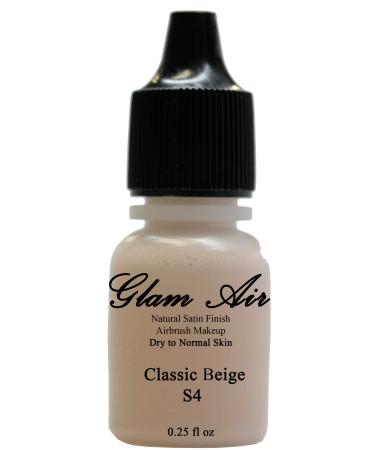 Glam Air Airbrush S4 Satin Classic Beige Foundation Water-based makeup (Ideal for normal to dry skin)0.25oz
