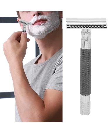 Double Edge Safety Razor for Men - Zinc Alloy Manual Razor for Daily Beard Care (Black) | International Shipping Available - Buy Online on GoSupps.com