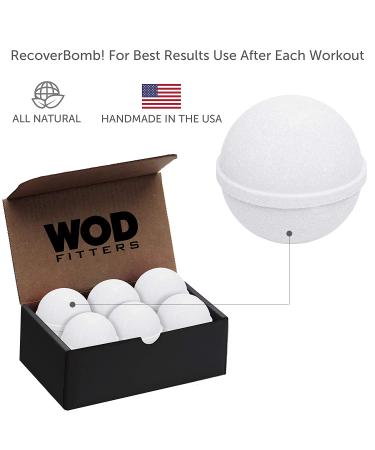 Muscle Recovery Bath Bombs with Epsom Salt, Peppermint, and Baking Soda - Natural Fast Relief for Sore Muscles - Handmade in USA - 6 Pack - Buy Online on GoSupps.com