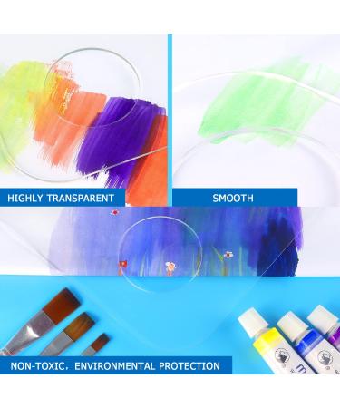 Tamaki 2 Pack Acrylic Paint Palette - Clear Non-Stick Artist Pallet for Oil, Watercolor, Craft, DIY Art - Easy Clean Thumb Hole Design - Buy Online on GoSupps.com