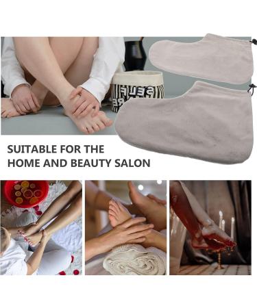 FOMIYES 6 Pairs Wax Therapy Warm Foot Cover Parrafin Paraffin Bath Hands Wax Booties Wax Socks Pedicure Foot Cover Block Paraffin Heated Wax Warmer Hand Foot Liners and Bag Parafain Plush - Buy Online on GoSupps.com