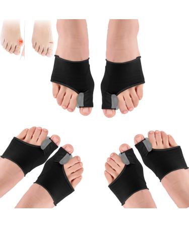 2023 New Bunion Corrector Sock - Orthoes Bunion Relief Socks Women & Men Comfortable Orthopedic Bunion Toe Corrector Big Toe Straightener Brace Hallux Valgus Corrector Bunion Pads (B-Black*3 Small) B-black*3 Small