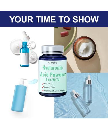 2 oz Premium Hyaluronic Acid Serum Powder - 100% Pure Cosmetic Grade | Anti Aging Face Serum for All Skin Types - Buy Online on GoSupps.com