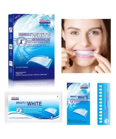 Lovely Smile Premium 50 Teeth Whitening Strips - Peroxide-Free 25 Applications No Sensitivity Safe for Enamel | Fast Results by Ray of Smile - Buy Online on GoSupps.com