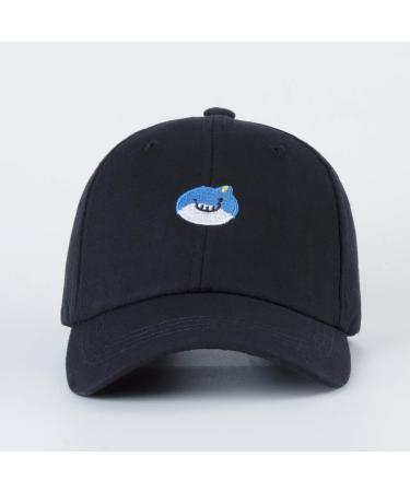 LANGZHEN Kids Cotton Baseball Cap Hat | Adjustable Sun Hat for Boys & Girls 2-4 Years | Embroidered Black - Buy Online on GoSupps.com