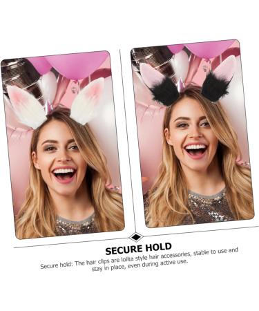 minkissy 2 Pairs Easter Party Hair Accessories Cosplay Bunny Ears Headpiece Rabbit Ear Headdress Alligator Hairpins Hair Clips Bunnies Lolita Hair Accessories Plush Miss Ear Clip Multicolor - Buy Online on GoSupps.com