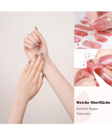 Danni & Toni Midnight Mirage Gel Nail Films - Glossy Cat Eye Nail Stickers | 28 Semi-Hardened Foil Wraps - Buy Online on GoSupps.com