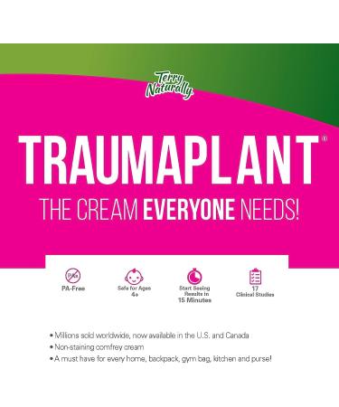 Terry Naturally Traumaplant Comfrey Cream 1.76 oz - Non-Staining, Botanical Formula Free of Harmful Chemicals - External Use Only - Buy Online on GoSupps.com