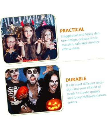 Ibasenice 72 STK Halloween Joke Teeth Set - Vampire & Werewolf Prosthesis Funny Plastic Dentures for Adults & Kids - 3 Unique Colors - Buy Online on GoSupps.com