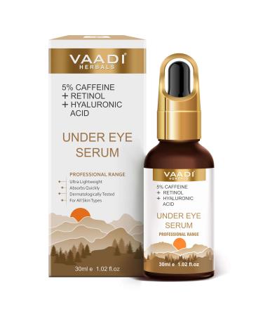 Vaadi Herbals Under Eye Serum with 5% Caffeine & Retinol & Hyaluronic Acid - 30ml