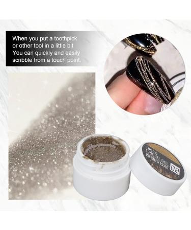 Glitter Nail Spinner Angels - Set of 3 Durable & Elastic DIY Art for Beginners - Shiny Finish 8g Gold - Buy Online on GoSupps.com