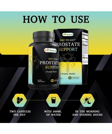 Best Naturals Day-to-Day Prostate Support Supplements 90 Veg Capsules - Made with Saw Palmetto Green Tea Pumpkin Nettle African Pygeum & Beta Sitosterol - Buy Online on GoSupps.com