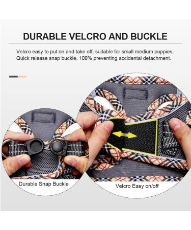 Doramio Reflective Dog Harness & Leash for Small Dogs and Cats - Breathable Step-In Safety Vest (XS Gray) - Buy Online on GoSupps.com