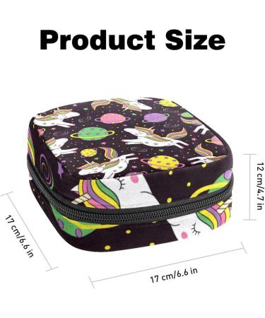 Unicorn in Space Menstrual Pad & Cup Pocket - Zippered Sanitary Napkin for Teens & Women - Buy Online on GoSupps.com