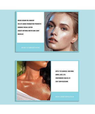 Shimmer Body Oil: Waterproof Face & Body Liquid Highlighter 30ml - Glow & Moisturize with Versatile Makeup Highlighter - 03# 1.01 Fl Oz - Buy Online on GoSupps.com