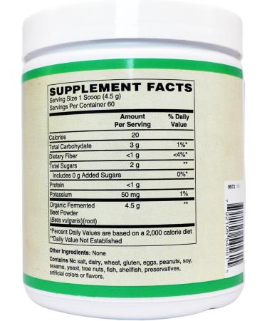 Organic Fermented Beet Root Powder (60 Servings 9.52 Ounce) 9.52 Ounce (Pack of 1) 9.52 - Buy Online on GoSupps.com