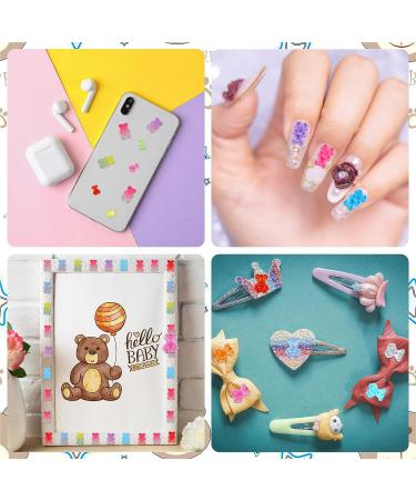 Leelosp 240-Piece 3D Bear Nail Charms - Gummy Candy Resin Nail Art Charms for Acrylic Nails - Colorful Kawaii DIY Crafting - Buy Online on GoSupps.com