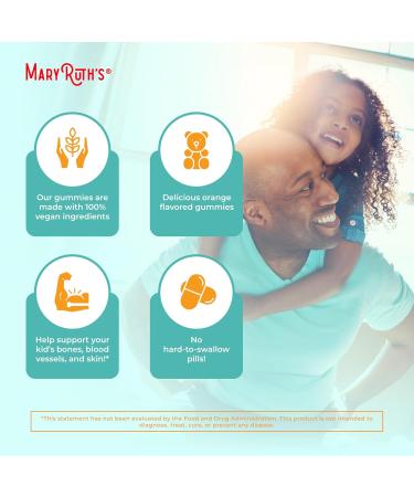 MaryRuth Organics Kids Vitamin C Gummies | Supplement for Immune Support & Overall Health | Vitamin C for Kids Ages 4+ | USDA Organic | Vegan | Non-GMO | 60 Servings - Buy Online on GoSupps.com