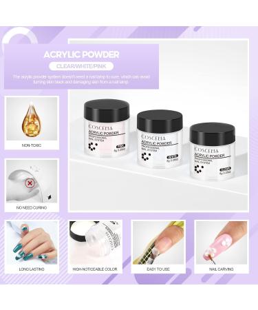 COSCELIA 3D Nail Extensions Powder - No Lamp Required White - 8g A01-025 | International Shipping Available - Buy Online on GoSupps.com