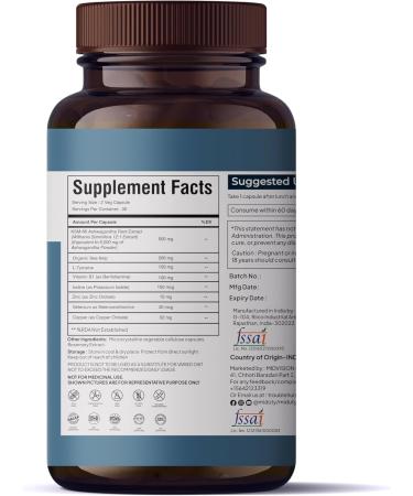 Miduty - KSM-66 Ashwagandha - Organic Sea Kelp - L-Tyrosine - Selenium - Iodine - Gluten-Free - Non-GMO - 60 Capsules - Buy Online on GoSupps.com