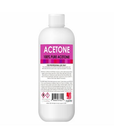 Nailite Nail Polish Remover  100% Pure Acetone, Quick Professional Ultra-Powerful Remover, for Natural, Gel, Acrylic, Shellac Nails and Dark Colored Paints (16 Fl. Oz.) 16 Fl Oz (Pack of 1)