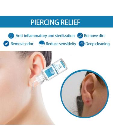 Natural Piercing Cleaner | Gentle Solution for Ear Nose & Abdominal Piercings | Scar & Nodule Treatment - Buy Online on GoSupps.com
