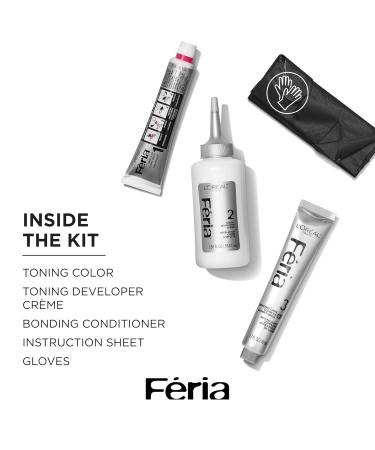 L Or al Paris Feria Toner for Brunettes - Long Lasting Anti-Brass Vegan & Ammonia-Free Hair Care | Iced Brunette Kit - Shop Internationally - Buy Online on GoSupps.com