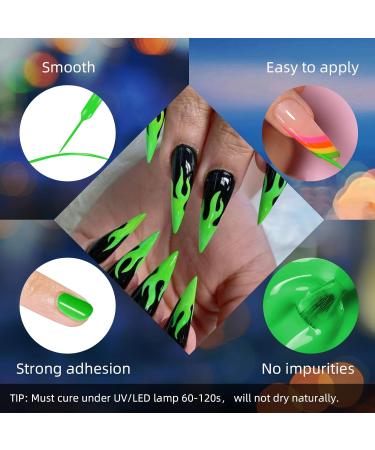 Rechoo 2PCS Neon Liner Gel Nail Polish - Yellow & Green Fluo Colors for DIY Nail Art - High-Pigment 8ml Gel for French Fineliner & Nail Design - Buy Online on GoSupps.com