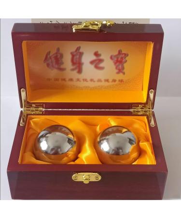 Unbit baoding ball stressball stress balls for adults 1 set baoding ironball hand exercise balls stone baoding balls hand massage devices Chinese (color: 50mm)