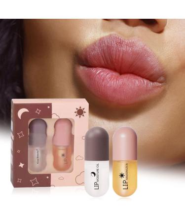 Natural Lip Plumper Set - Moisturizing Ginger & Mint Lip Care - 2 PC 6ml for Nourishing Repairing & Upholstering Lips - Buy Online on GoSupps.com