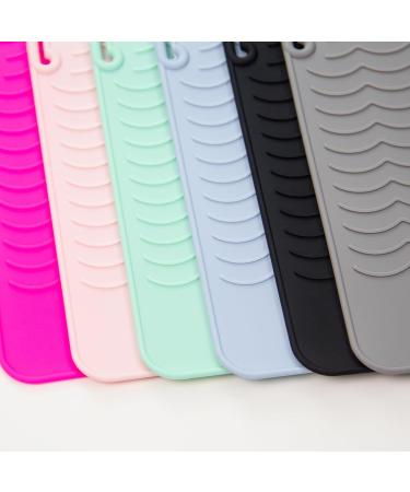 Angily Heat-Resistant Mat for Curling Bars & Styling Tools - Silicone Heat Protection Mat (23cm x 17cm) - Ideal for Smoothing Iron & Hair Curls - Blue - Buy Online on GoSupps.com