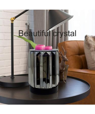Leyoue Electric Wax Melter & Essential Oil Warmer Night Light - Ironwork Crystal Design | Aroma Decor Lamp for Gifts & Decor - Black - Buy Online on GoSupps.com