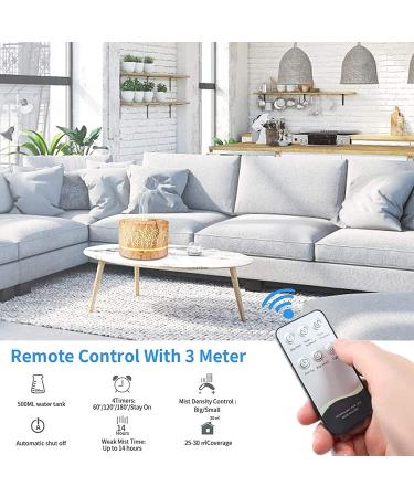 500ml Premium Essential Oil Diffuser | Aromatherapy Humidifier with Timer | Auto-Off Safety Switch | 7 Colors Ultrasonic Cool Mist | Home Office Room Wood Grain - Buy Online on GoSupps.com