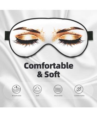 Soft Sleep Mask for Men & Women - Double-Sided Golden Eye Covers with Adjustable Strap | Blackout Blindfold for Travel & Home Use - Buy Online on GoSupps.com