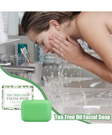 Savon Solide - 100g Savon pour Le Visage L'huile D'arbre Th - Savons Solide Visage et Corps Convient pour Les Voyages Un Usage Domestique Le Bain Quotidien et Le Nettoyage Du Visages - Buy Online on GoSupps.com